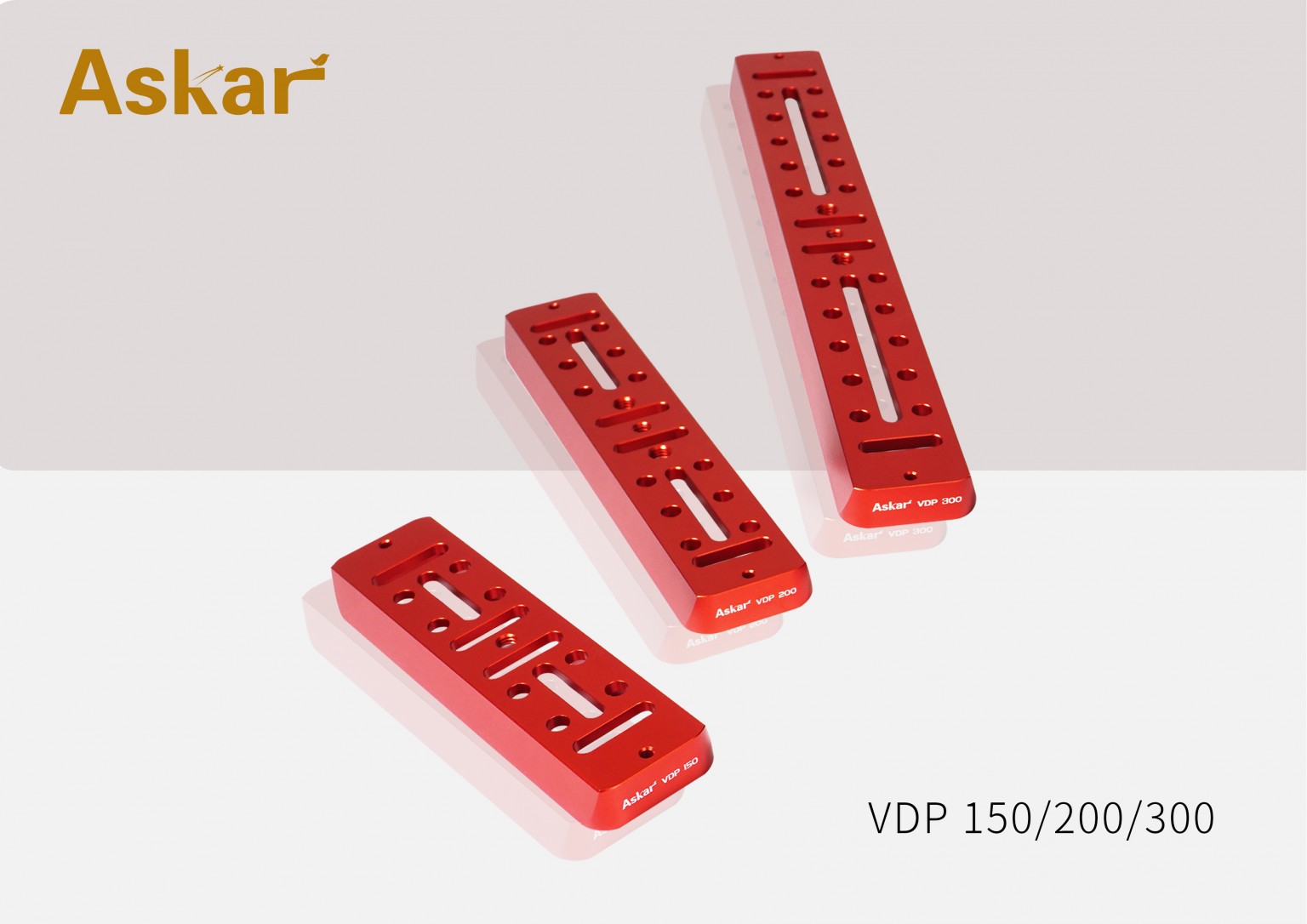 Askar VDP200 (Vixen Universal Dovetail Plate 200) (Red)