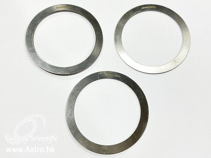 M42 Stainless steel spacers (1mm, 0.5mm & 0.3mm)