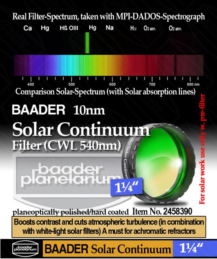 Baader 1.25" Green Continuum 濾鏡
