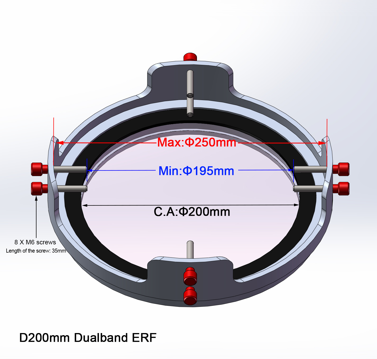 Antlia Solar Discover 200mm Dualband Ha, CaK, CaH Energy Rejection Filter(ERF)